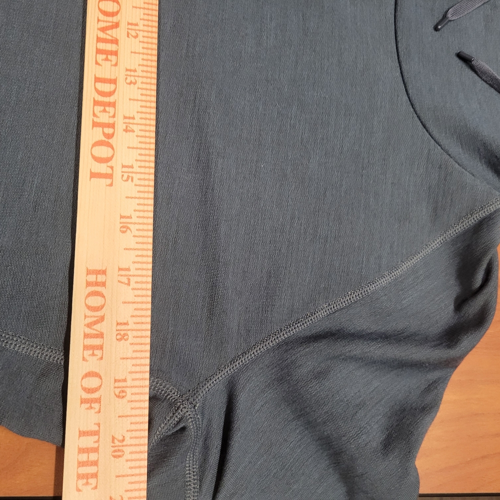 Nike Dri-Fit Blue Polyester and Wool Blend Cowl Neck Drawstring Hoodie Size M - Picture 7 of 14
